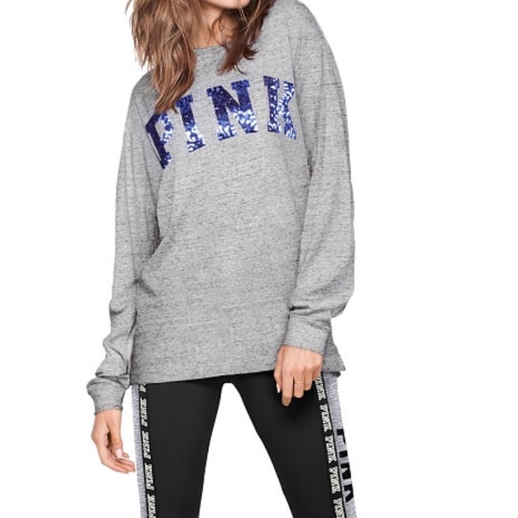 PINK Victoria's Secret Tops - Pink VS long sleeve bling tee